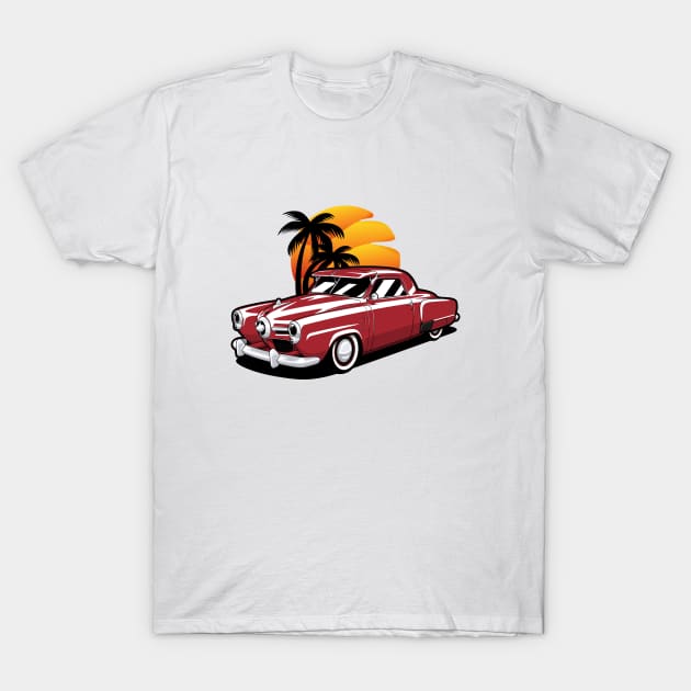 Red Studebaker Champion Coupe T-Shirt by KaroCars
